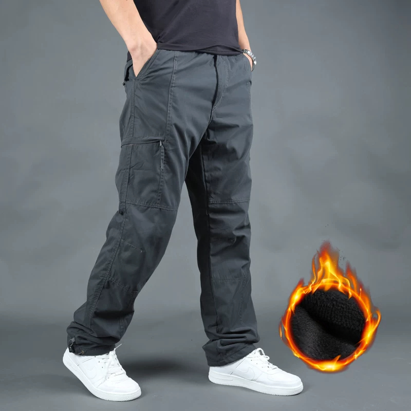 Winter Clothing Hiking - Men's Outdoor Fleece Lined Cargo Pants