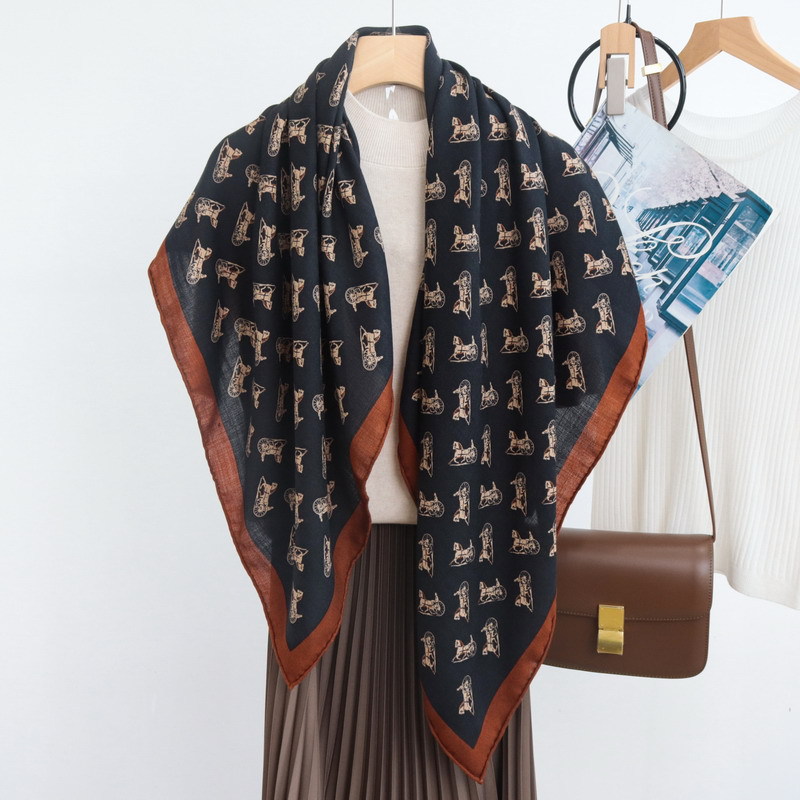 Silk Wool Blend Scarf Luxury D - Winter Clothing Hong Kong ulasan dan harga