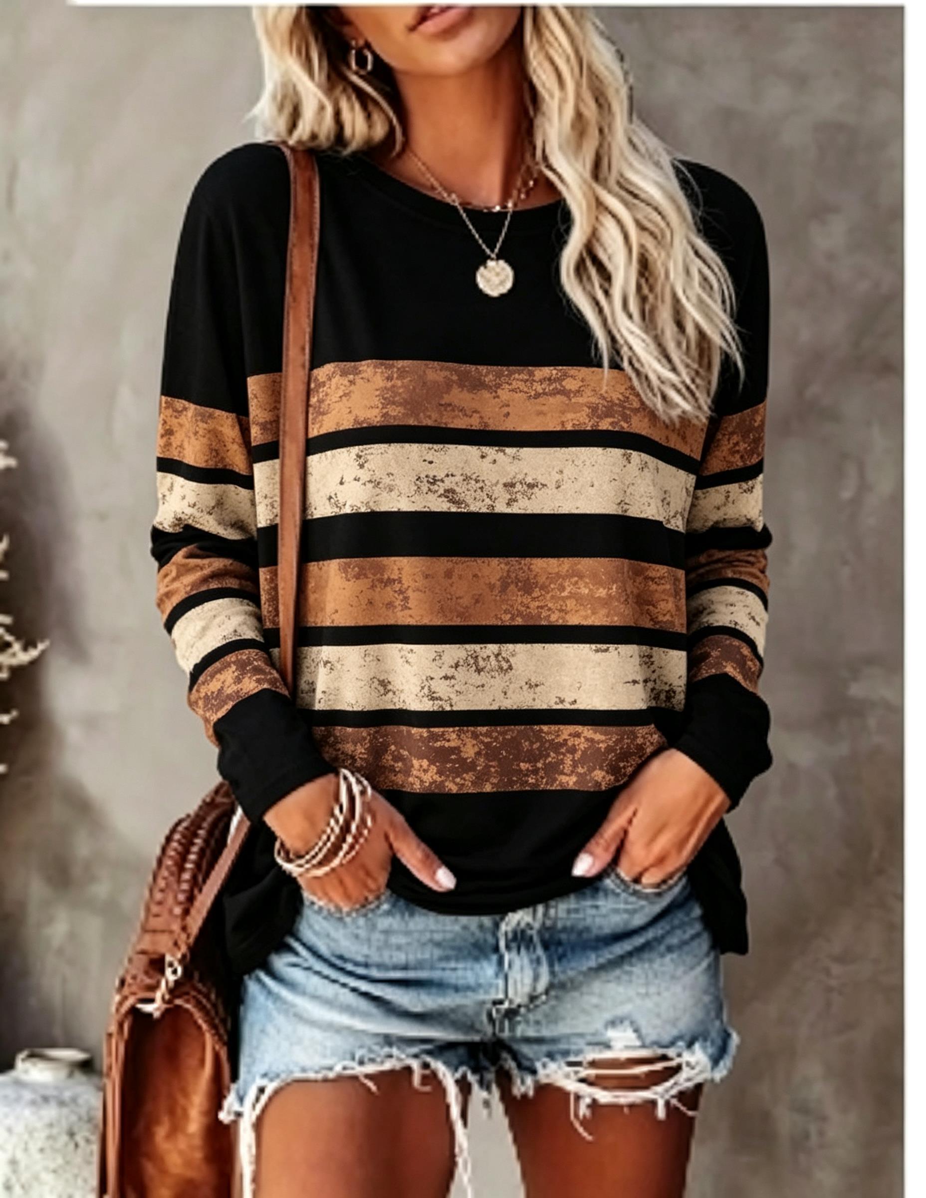 Women Long Sleeve T‑Shirt Vint - Winter Clothing For Women ulasan dan harga