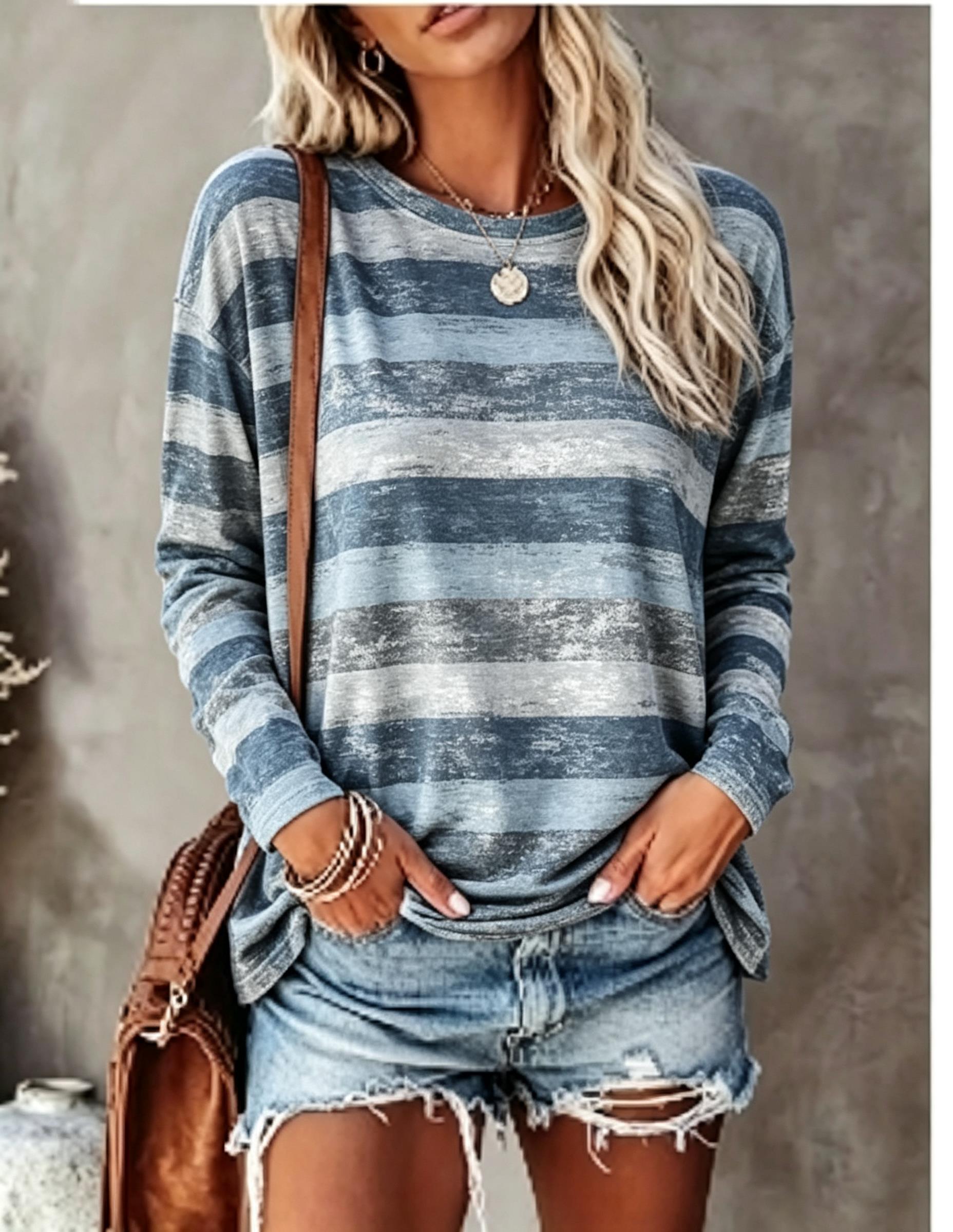 Women Long Sleeve T‑Shirt Vint - Winter Clothing For Women ulasan dan harga