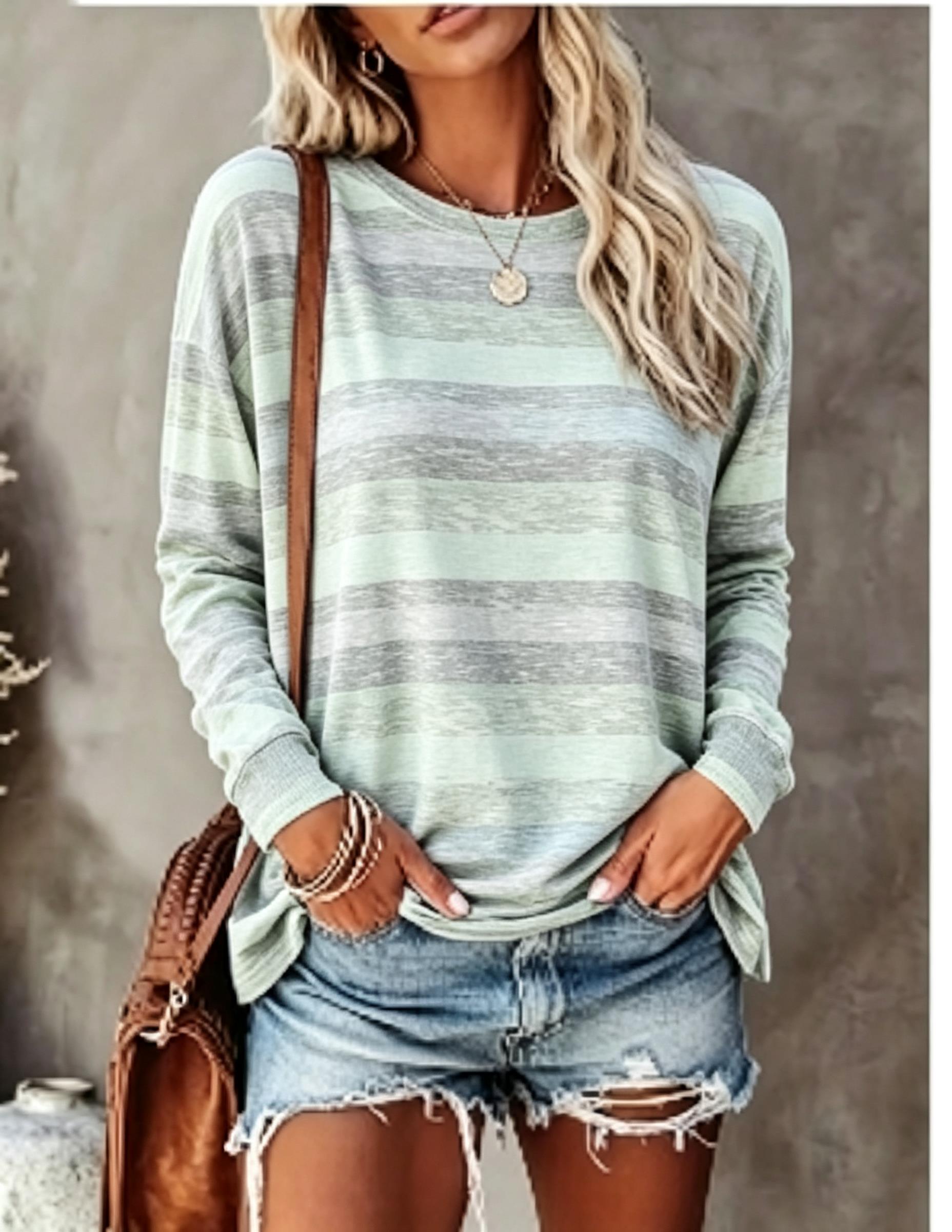 Women Long Sleeve T‑Shirt Vint - Winter Clothing For Women ulasan dan harga
