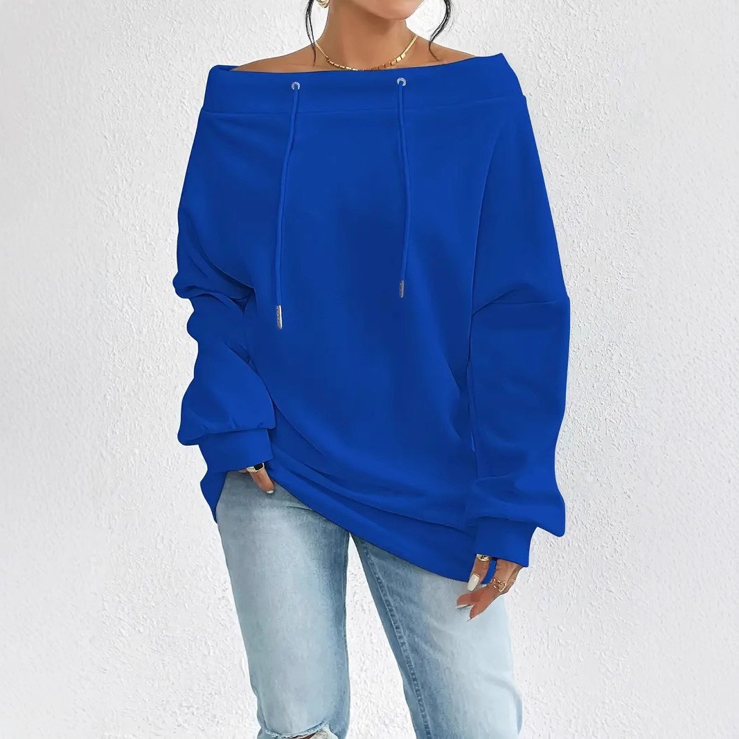 Women's Off Shoulder Loose Fit - Winter Clothing Drawing ulasan dan harga
